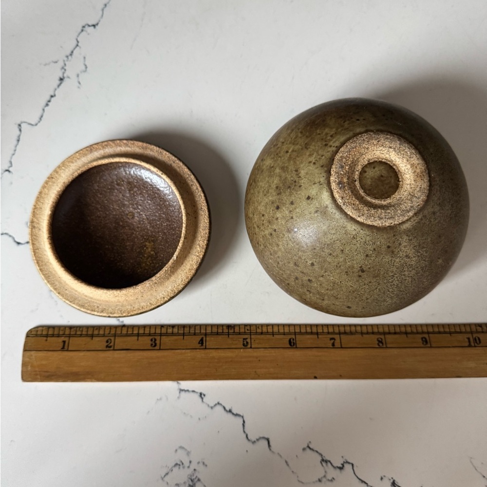 Rustic Landscape Ceramic Lidded Art Piece - Picture 4 of 6
